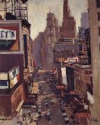 George Oberteuffer Times Square oil painting